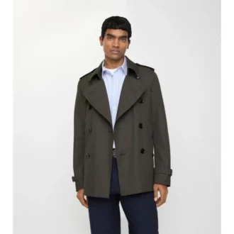 Bardzo krótki Tropical Gabardine Kensington Trench Coat