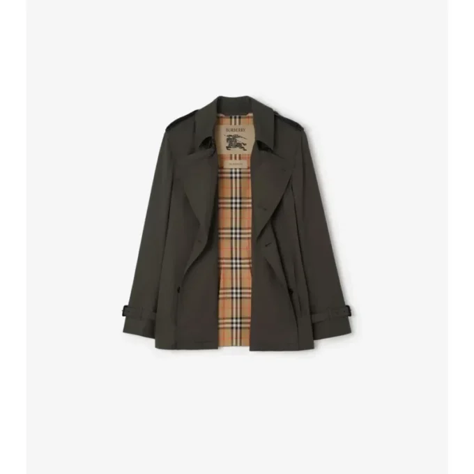 Bardzo krótki Tropical Gabardine Kensington Trench Coat Bardzo krótki Tropical Gabardine Kensington Trench Coat