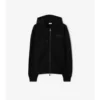 Bawełniana bluza z kapturem i zamkiem, z logo w stylu kursywnym Bawełniana bluza z kapturem i zamkiem, z logo w stylu kursywnym