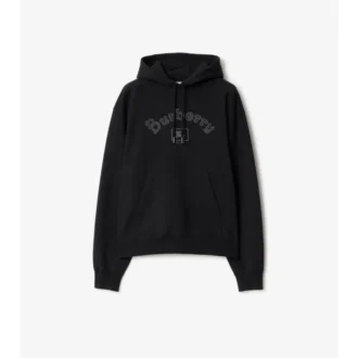 Bawełniana bluza z kapturem z gotyckim logo