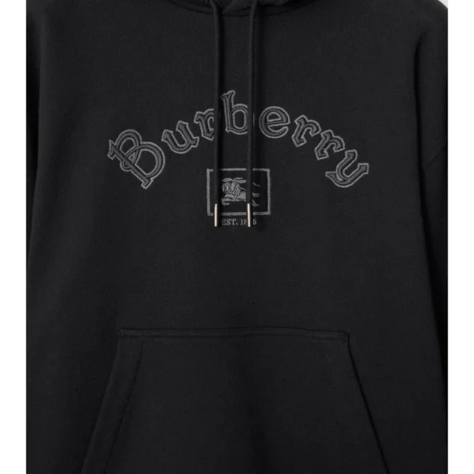 Bawełniana bluza z kapturem z gotyckim logo Bawełniana bluza z kapturem z gotyckim logo