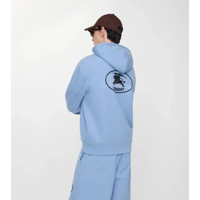 Bawełniana bluza z kapturem z motywem Knight Stamp Bawełniana bluza z kapturem z motywem Knight Stamp