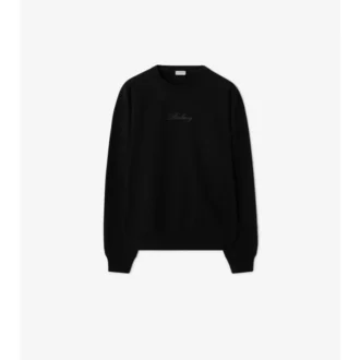 Bawełniana bluza z logo w stylu kursywnym