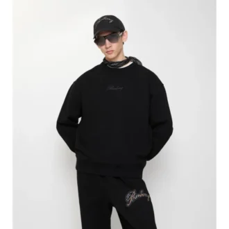 Bawełniana bluza z logo w stylu kursywnym