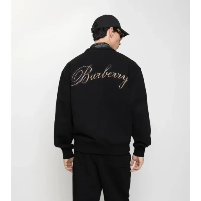 Bawełniana bluza z logo w stylu kursywnym Bawełniana bluza z logo w stylu kursywnym