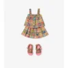 Bawełniana bluzka w kratkę Heart Check Top