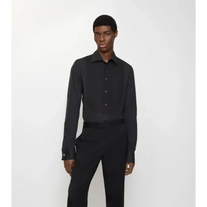 Bawełniana koszula smokingowa o kroju slim fit Bawełniana koszula smokingowa o kroju slim fit