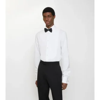 Bawełniana koszula smokingowa o kroju slim fit