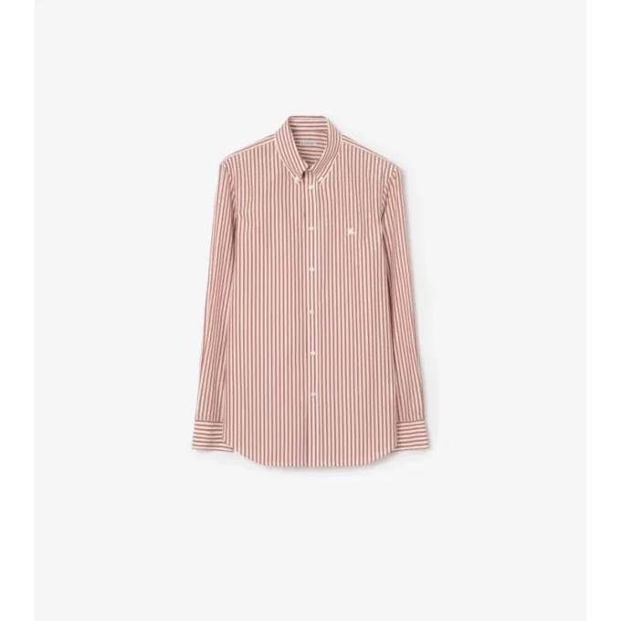 Bawełniana koszula w paski o kroju slim fit