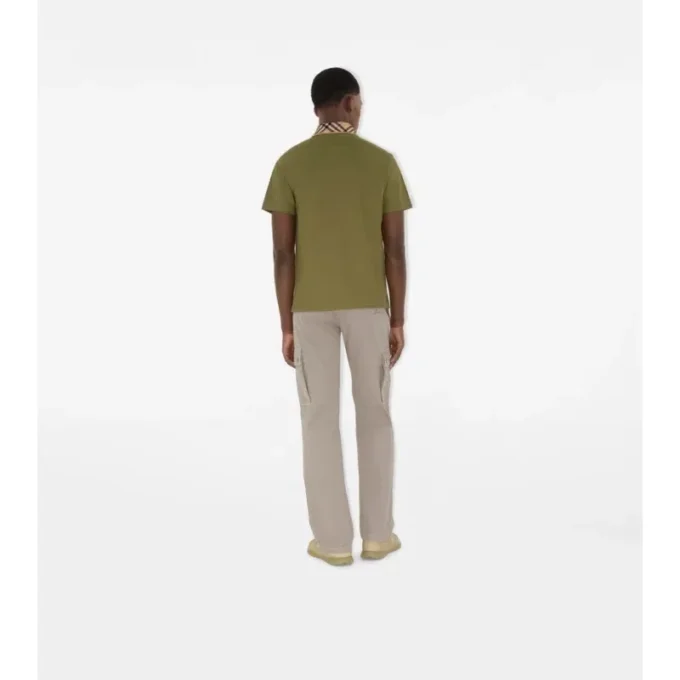 Bawełniana koszulka polo z kołnierzykiem w kratę Bawełniana koszulka polo z kołnierzykiem w kratę