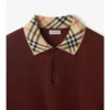 Bawełniana koszulka polo z kołnierzykiem w kratę Bawełniana koszulka polo z kołnierzykiem w kratę