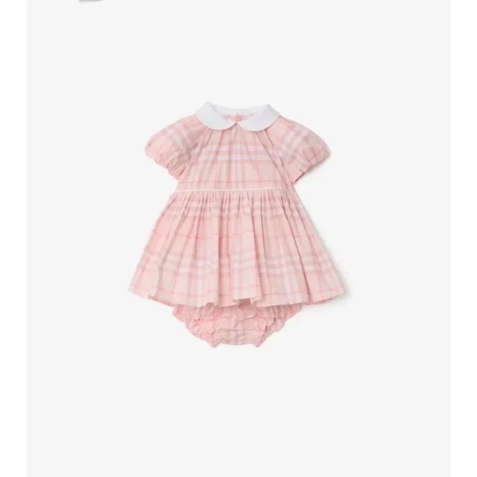 Bawełniana sukienka w kratę z bloomerami Bawełniana sukienka w kratę z bloomerami