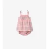Bawełniana sukienka w kratę z bloomerami Bawełniana sukienka w kratę z bloomerami