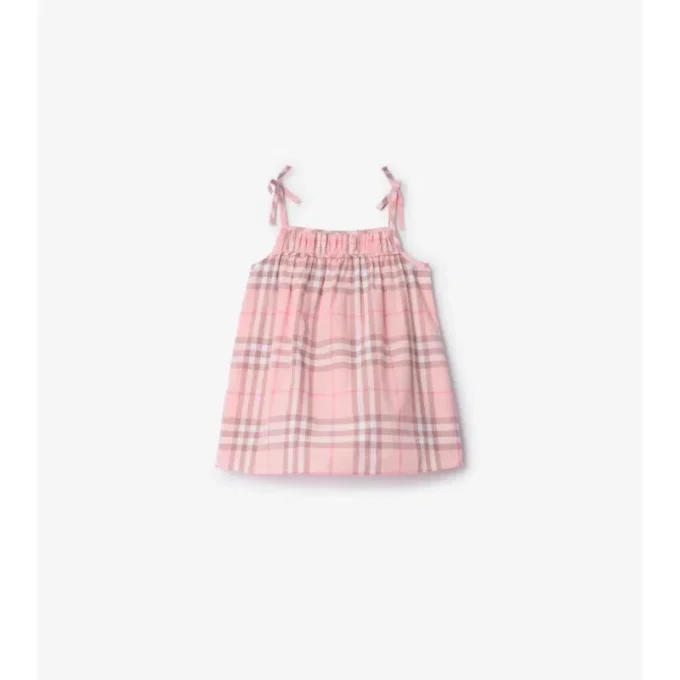 Bawełniana sukienka w kratę z bloomerami Bawełniana sukienka w kratę z bloomerami