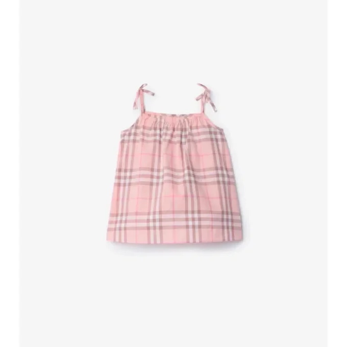 Bawełniana sukienka w kratę z bloomerami Bawełniana sukienka w kratę z bloomerami