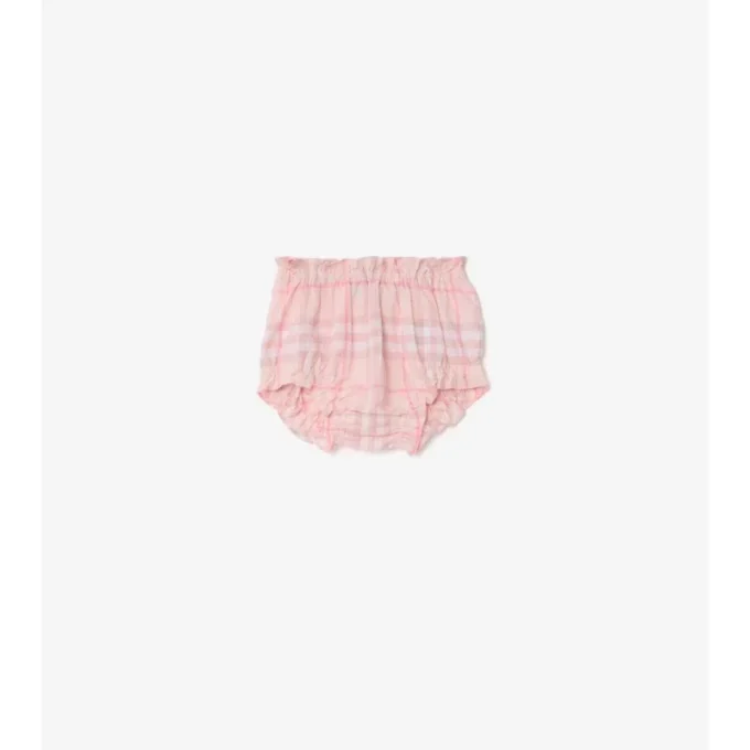 Bawełniana sukienka w kratę z bloomerami Bawełniana sukienka w kratę z bloomerami