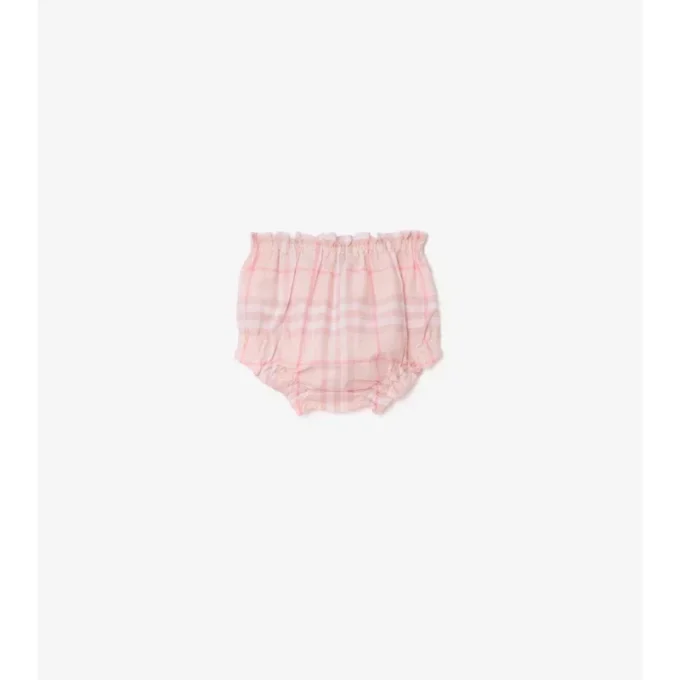 Bawełniana sukienka w kratę z bloomerami Bawełniana sukienka w kratę z bloomerami