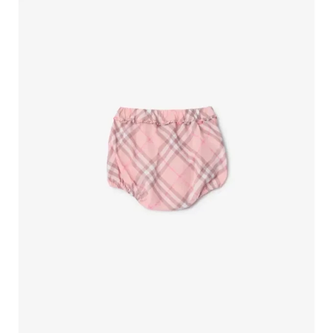 Bawełniana sukienka w kratę z bloomerami Bawełniana sukienka w kratę z bloomerami