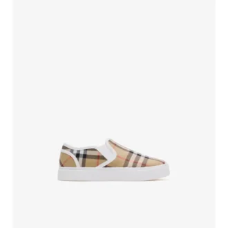 Bawełniane Sneakersy wsuwane w kratkę