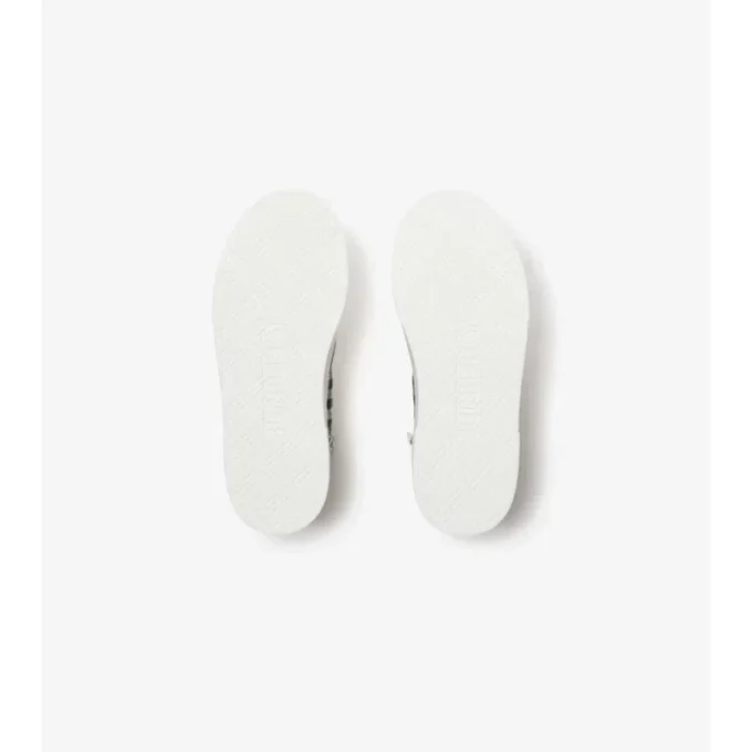 Bawełniane Sneakersy z wysoką cholewką w kratę