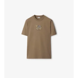 Bawełniany T-shirt w kratę EKD