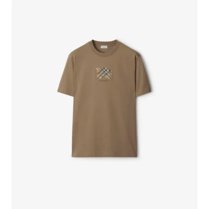 Bawełniany T-shirt w kratę EKD