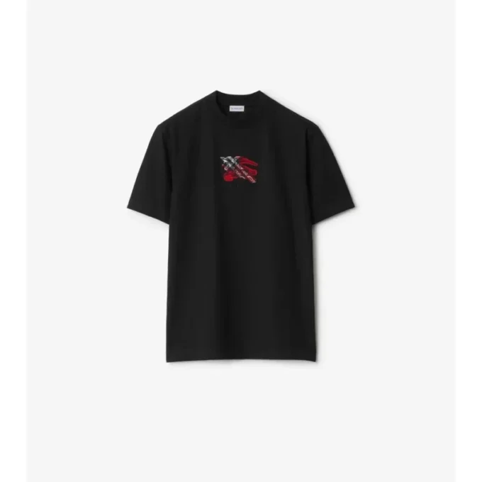 Bawełniany T-shirt w kratę EKD