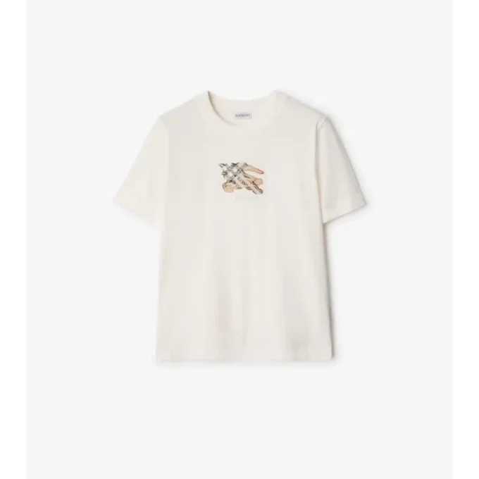 Bawełniany T-shirt w kratę EKD