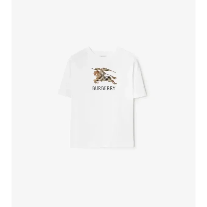 Bawełniany T-shirt w kratę EKD
