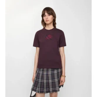 Bawełniany T-shirt w kratę EKD