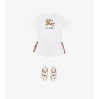 Bawełniany T-shirt w kratę EKD