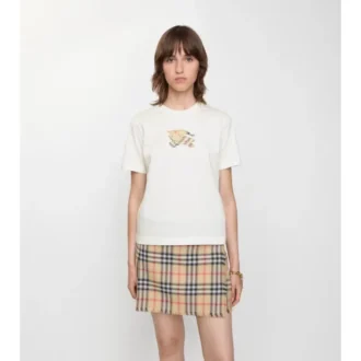 Bawełniany T-shirt w kratę EKD