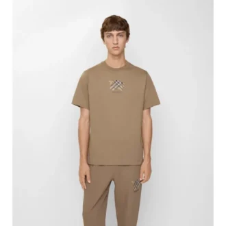Bawełniany T-shirt w kratę EKD