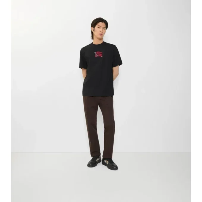 Bawełniany T-shirt w kratę EKD