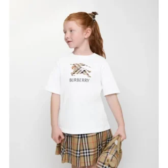 Bawełniany T-shirt w kratę EKD