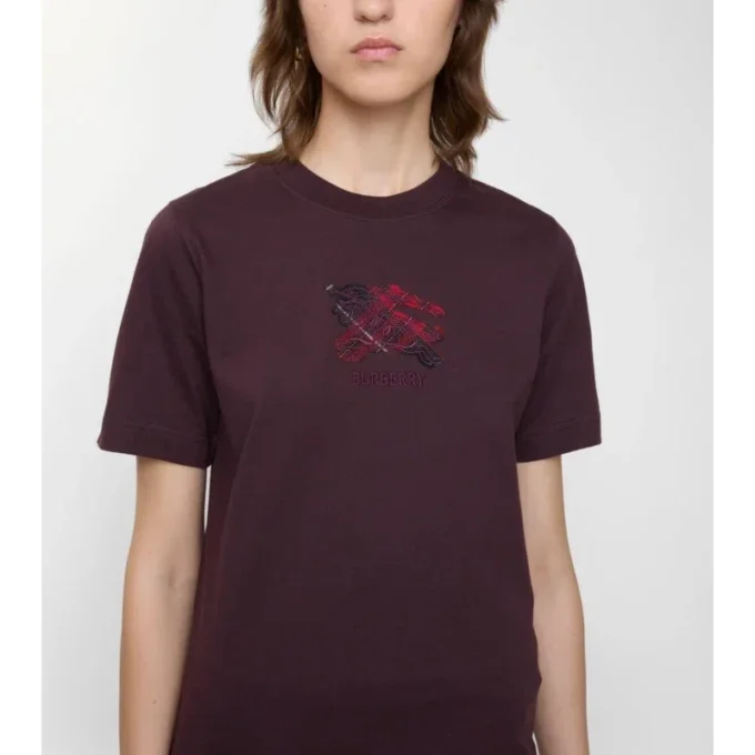 Bawełniany T-shirt w kratę EKD