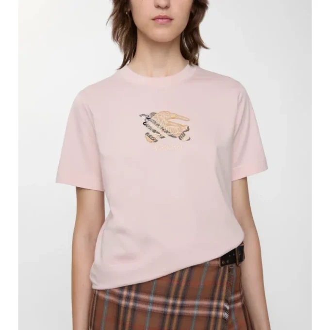 Bawełniany T-shirt w kratę EKD