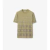Bawełniany T-shirt w kratę z gradientem