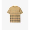 Bawełniany T-shirt w kratę z gradientem Bawełniany T-shirt w kratę z gradientem