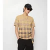 Bawełniany T-shirt w kratę z gradientem Bawełniany T-shirt w kratę z gradientem