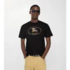 Bawełniany T-shirt w kratę z motywem rycerza Bawełniany T-shirt w kratę z motywem rycerza
