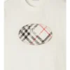 Bawełniany T-shirt w kratę z motywem rycerza Bawełniany T-shirt w kratę z motywem rycerza