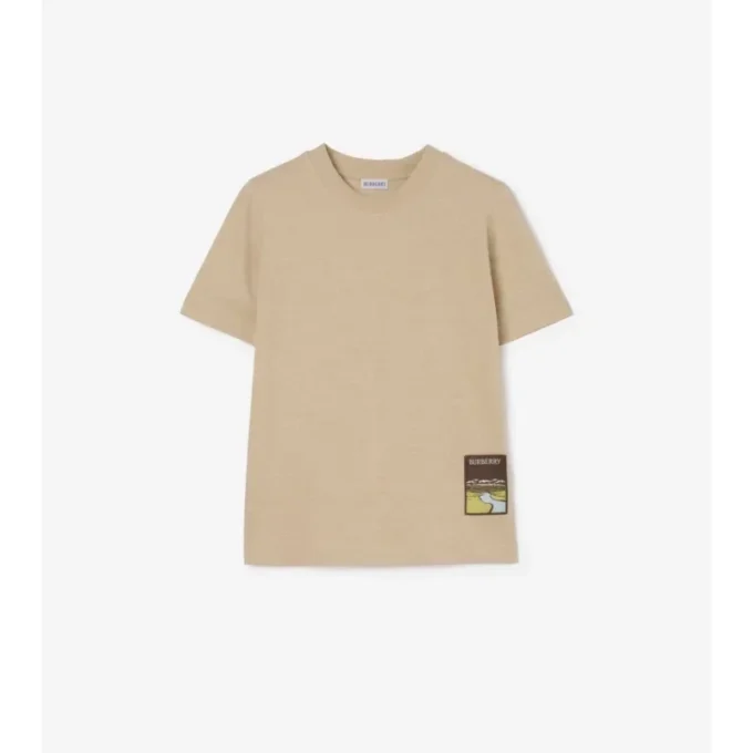 Bawełniany T-shirt z etykietą Landscape
