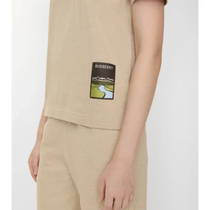 Bawełniany T-shirt z etykietą Landscape