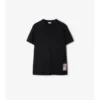 Bawełniany T-shirt z etykietą w kratę Bawełniany T-shirt z etykietą w kratę