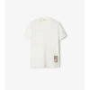 Bawełniany T-shirt z etykietą w kratę Bawełniany T-shirt z etykietą w kratę
