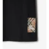 Bawełniany T-shirt z etykietą w kratę Bawełniany T-shirt z etykietą w kratę