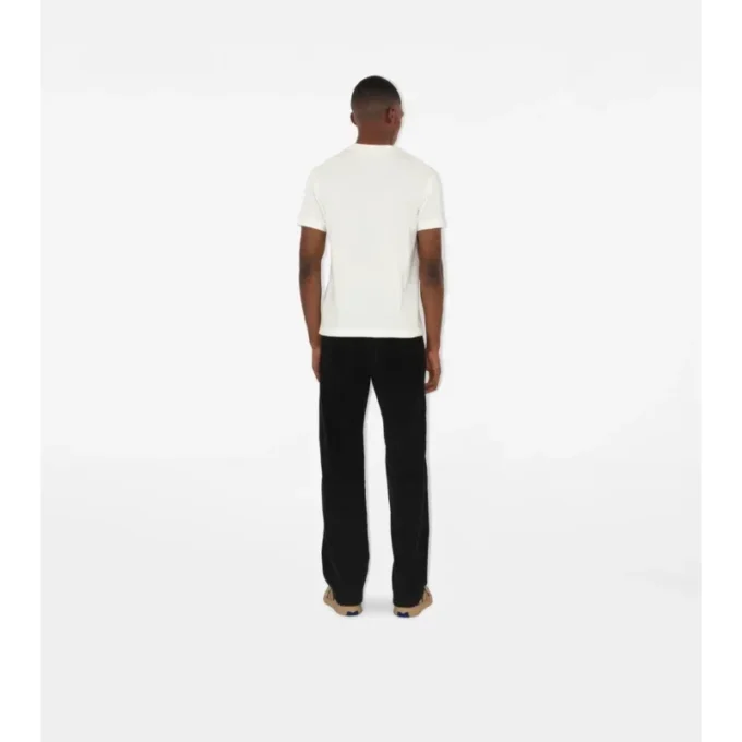 Bawełniany T-shirt z etykietą w kratę Bawełniany T-shirt z etykietą w kratę