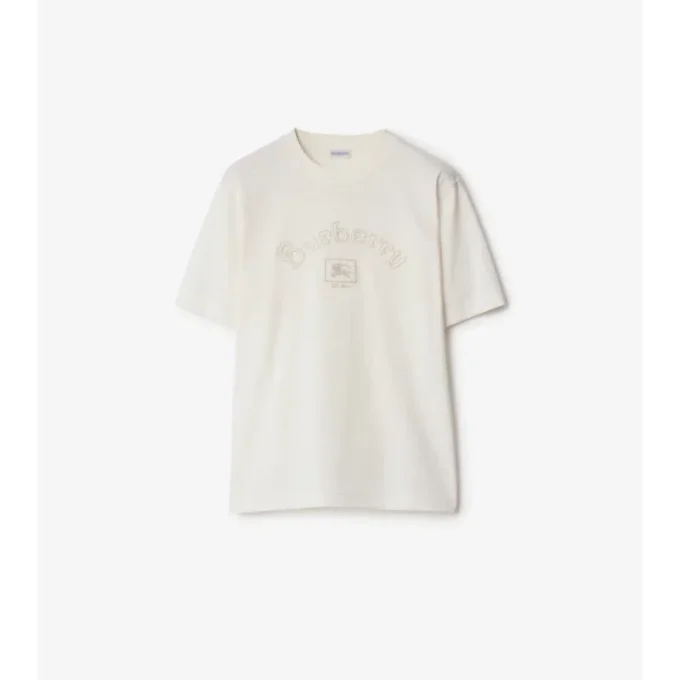 Bawełniany T-shirt z gotyckim logo Bawełniany T-shirt z gotyckim logo