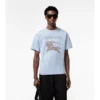 Bawełniany T-shirt z haftem krzyżykowym EKD